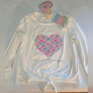Girl's NWT long sleeve sparkle shirt size 7